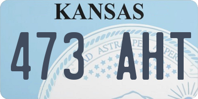 KS license plate 473AHT