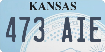 KS license plate 473AIE