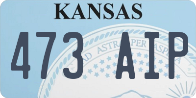 KS license plate 473AIP