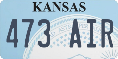 KS license plate 473AIR