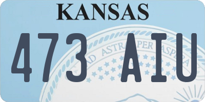 KS license plate 473AIU