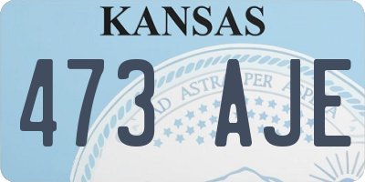 KS license plate 473AJE