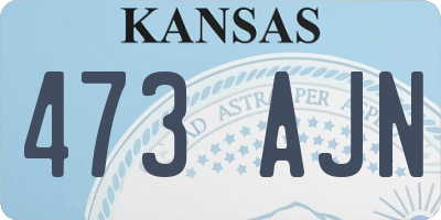 KS license plate 473AJN