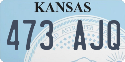 KS license plate 473AJQ
