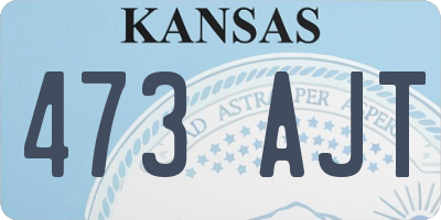 KS license plate 473AJT