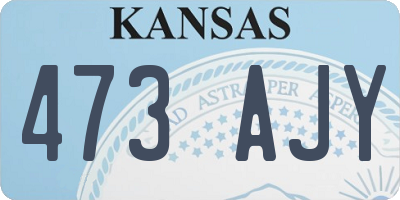 KS license plate 473AJY