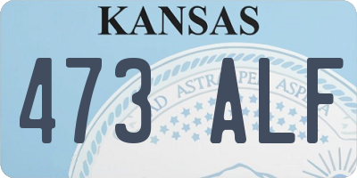 KS license plate 473ALF