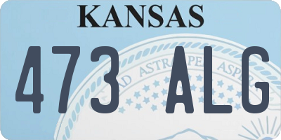 KS license plate 473ALG