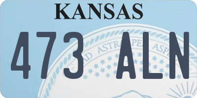 KS license plate 473ALN