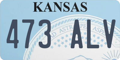 KS license plate 473ALV