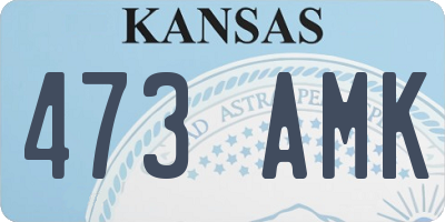 KS license plate 473AMK