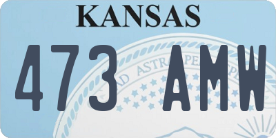 KS license plate 473AMW