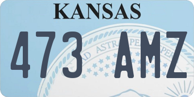 KS license plate 473AMZ