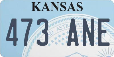 KS license plate 473ANE