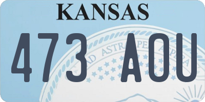 KS license plate 473AOU