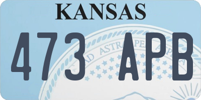 KS license plate 473APB