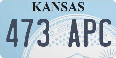 KS license plate 473APC