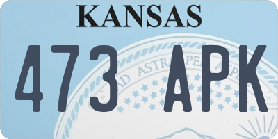 KS license plate 473APK