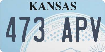 KS license plate 473APV
