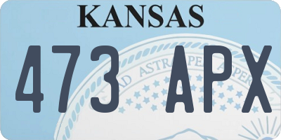 KS license plate 473APX