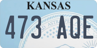 KS license plate 473AQE