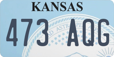 KS license plate 473AQG