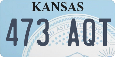 KS license plate 473AQT