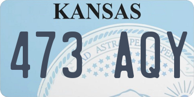 KS license plate 473AQY