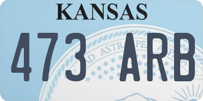 KS license plate 473ARB