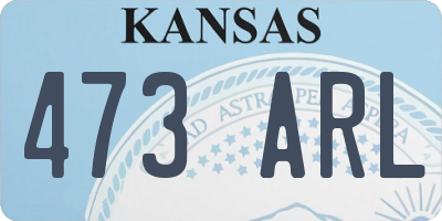 KS license plate 473ARL