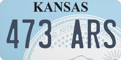 KS license plate 473ARS