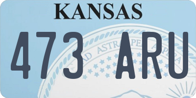 KS license plate 473ARU