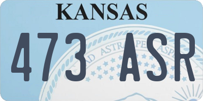 KS license plate 473ASR