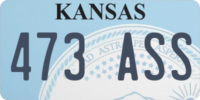 KS license plate 473ASS