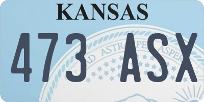 KS license plate 473ASX