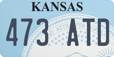 KS license plate 473ATD