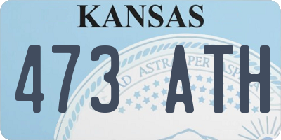KS license plate 473ATH