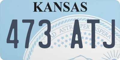 KS license plate 473ATJ