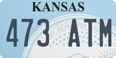 KS license plate 473ATM