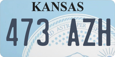 KS license plate 473AZH