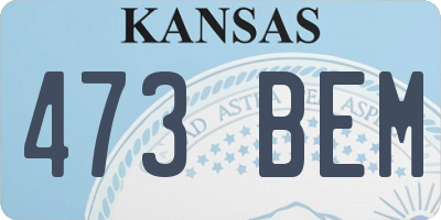 KS license plate 473BEM