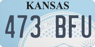 KS license plate 473BFU