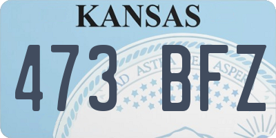 KS license plate 473BFZ