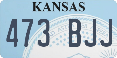 KS license plate 473BJJ