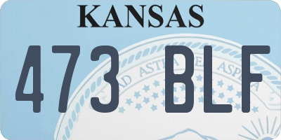 KS license plate 473BLF