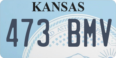 KS license plate 473BMV
