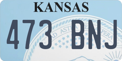 KS license plate 473BNJ