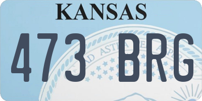 KS license plate 473BRG