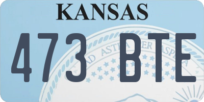 KS license plate 473BTE