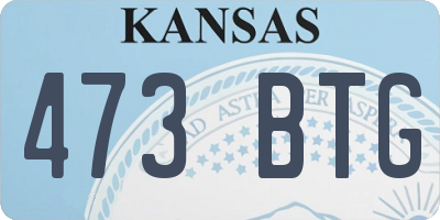 KS license plate 473BTG